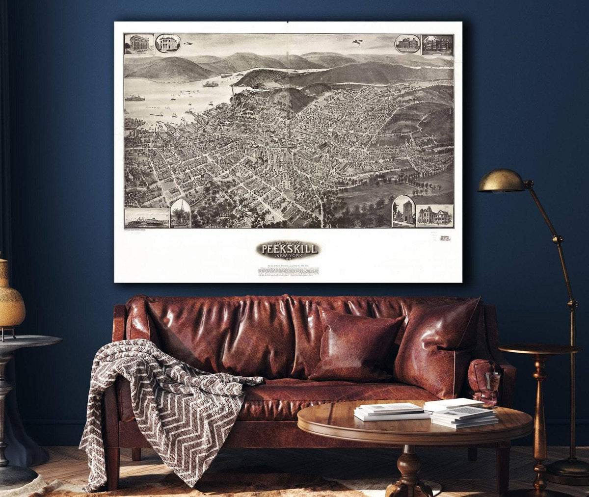 Aero View Of Peekskill New York 1911 State of New York