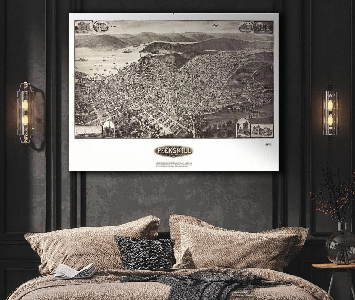 Aero View Of Peekskill New York 1911 State of New York