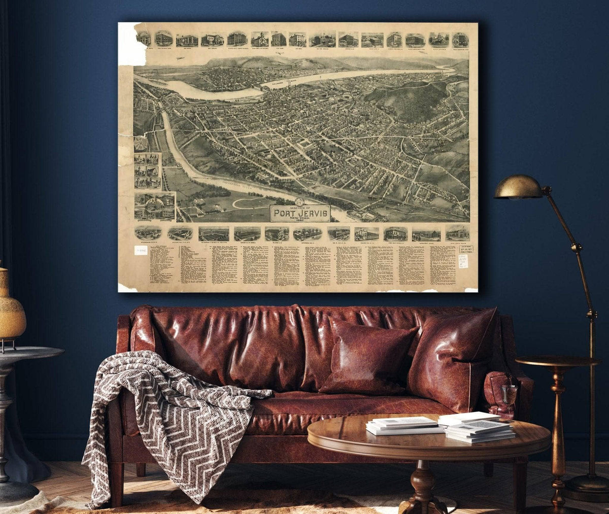 Aero View Of Port Jervis New York 1920 State of New York