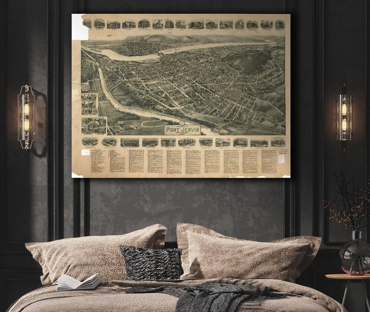 Aero View Of Port Jervis New York 1920 State of New York