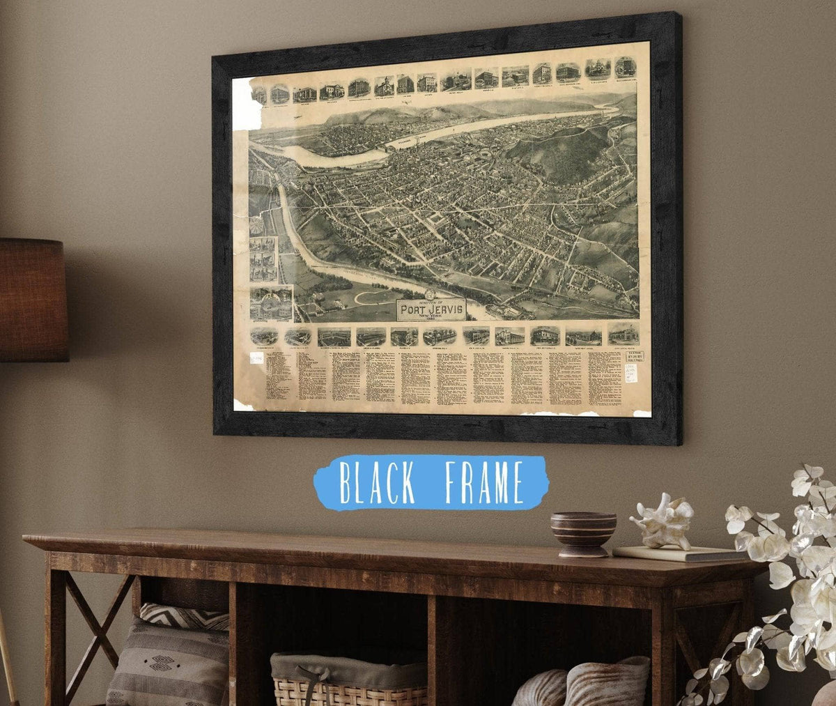 Aero View Of Port Jervis New York 1920 State of New York