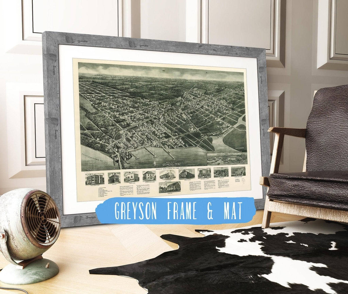 Aero View Of Somers Point 1925 New Jersey State of New Jersey