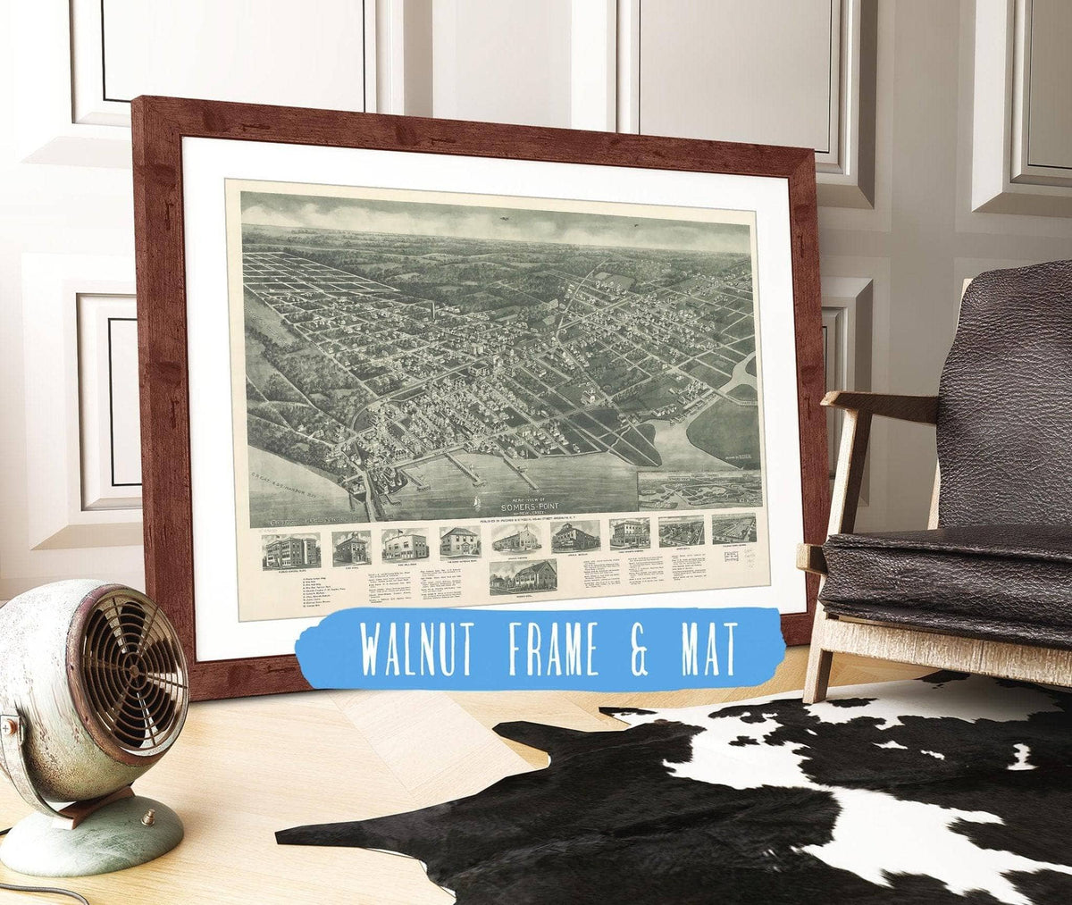 Aero View Of Somers Point 1925 New Jersey State of New Jersey