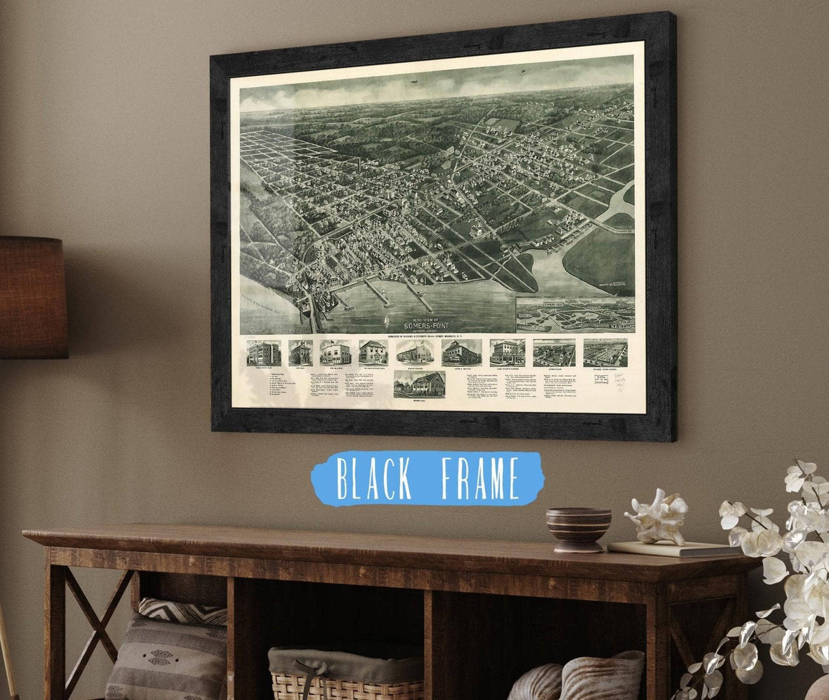 Aero View Of Somers Point 1925 New Jersey State of New Jersey