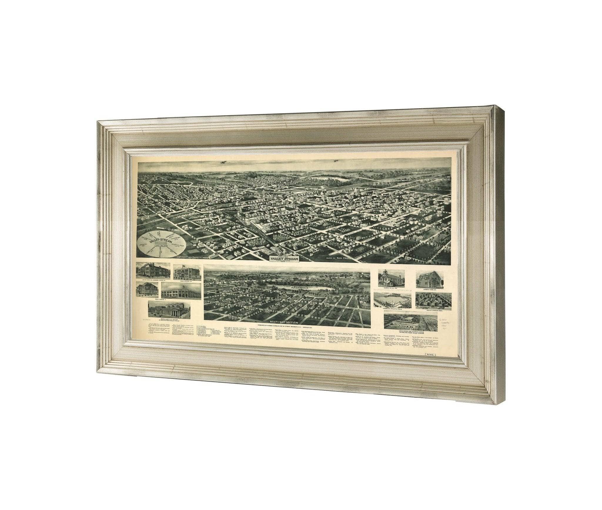 Aero View Of Valley Stream Long Island 1924  State Of New York