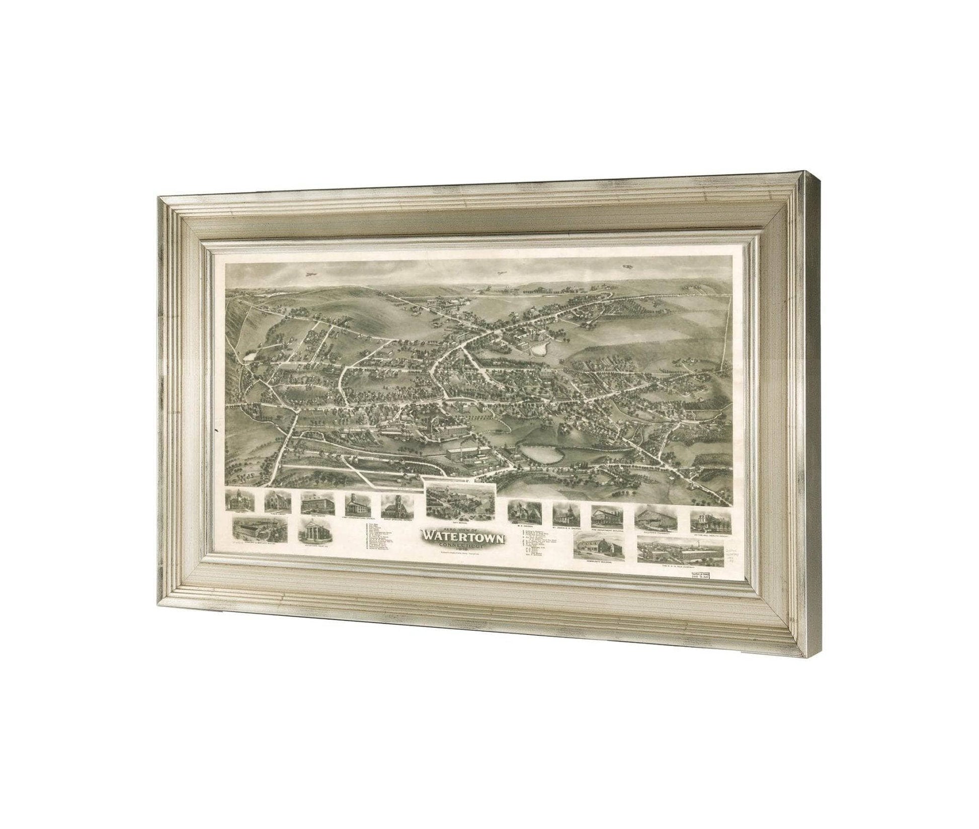 Aero View Of Watertown Connecticut 1918  State Of Connecticut