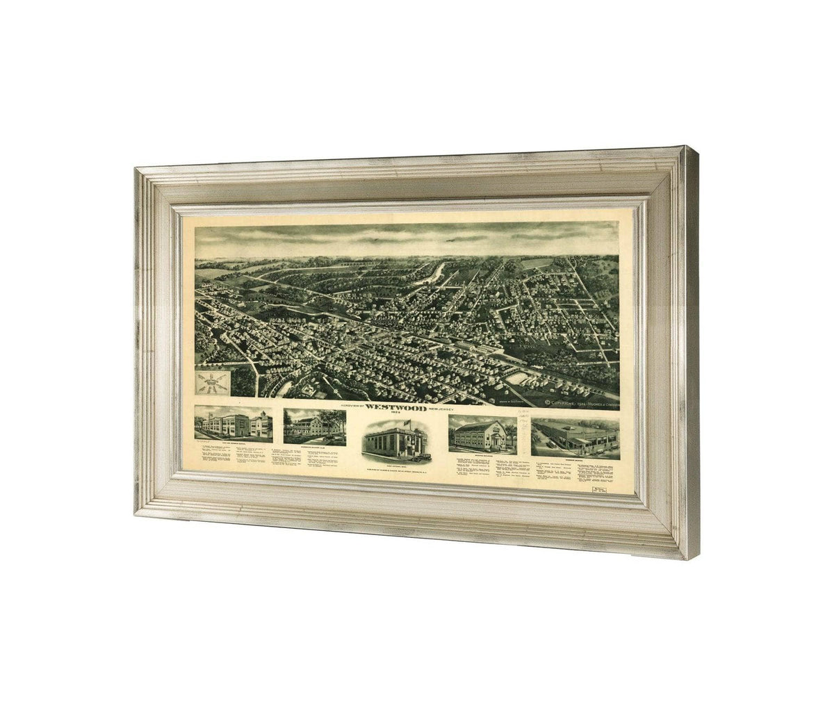 Aeroview Of Westwood New Jersey 1924  State Of New Jersey