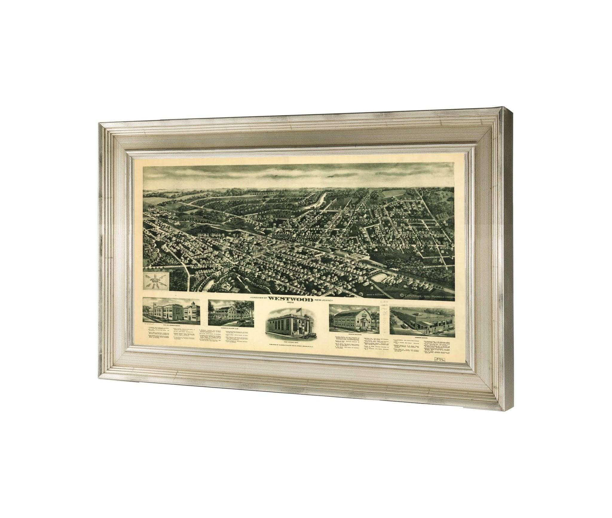 Aeroview Of Westwood New Jersey 1924  State Of New Jersey