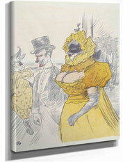 Affiche Au Bal Des Etudiants by Henri De Toulouse Lautrec