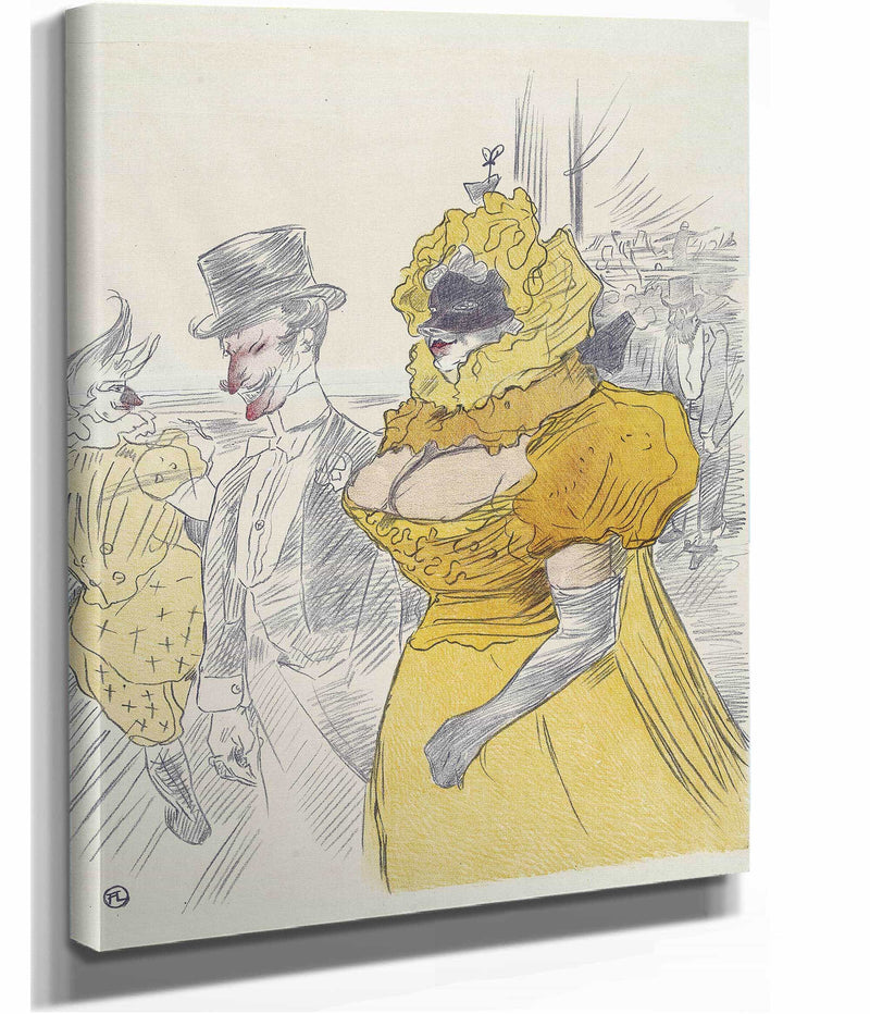 Affiche Au Bal Des Etudiants by Henri De Toulouse Lautrec