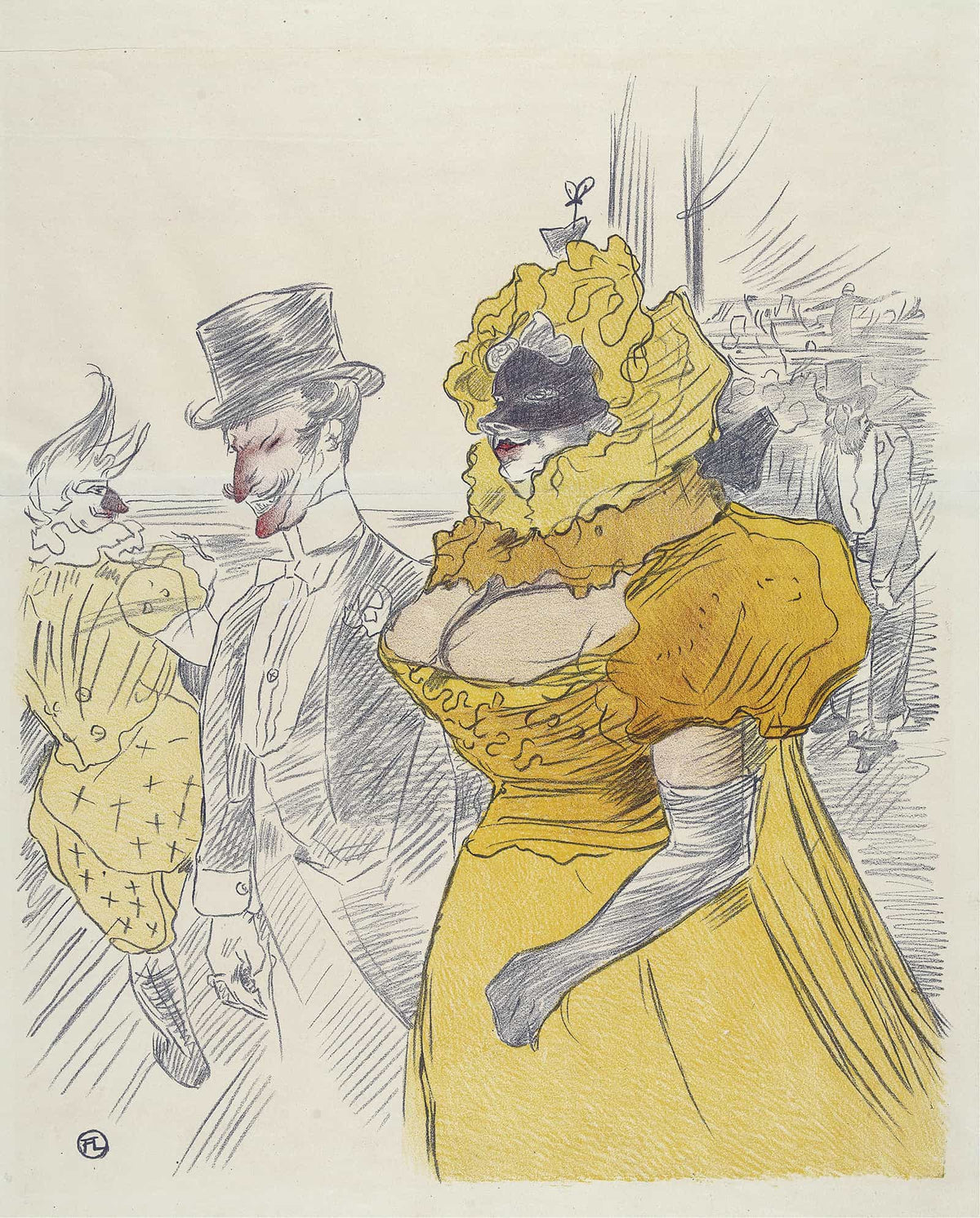 Affiche Au Bal Des Etudiants by Henri De Toulouse Lautrec