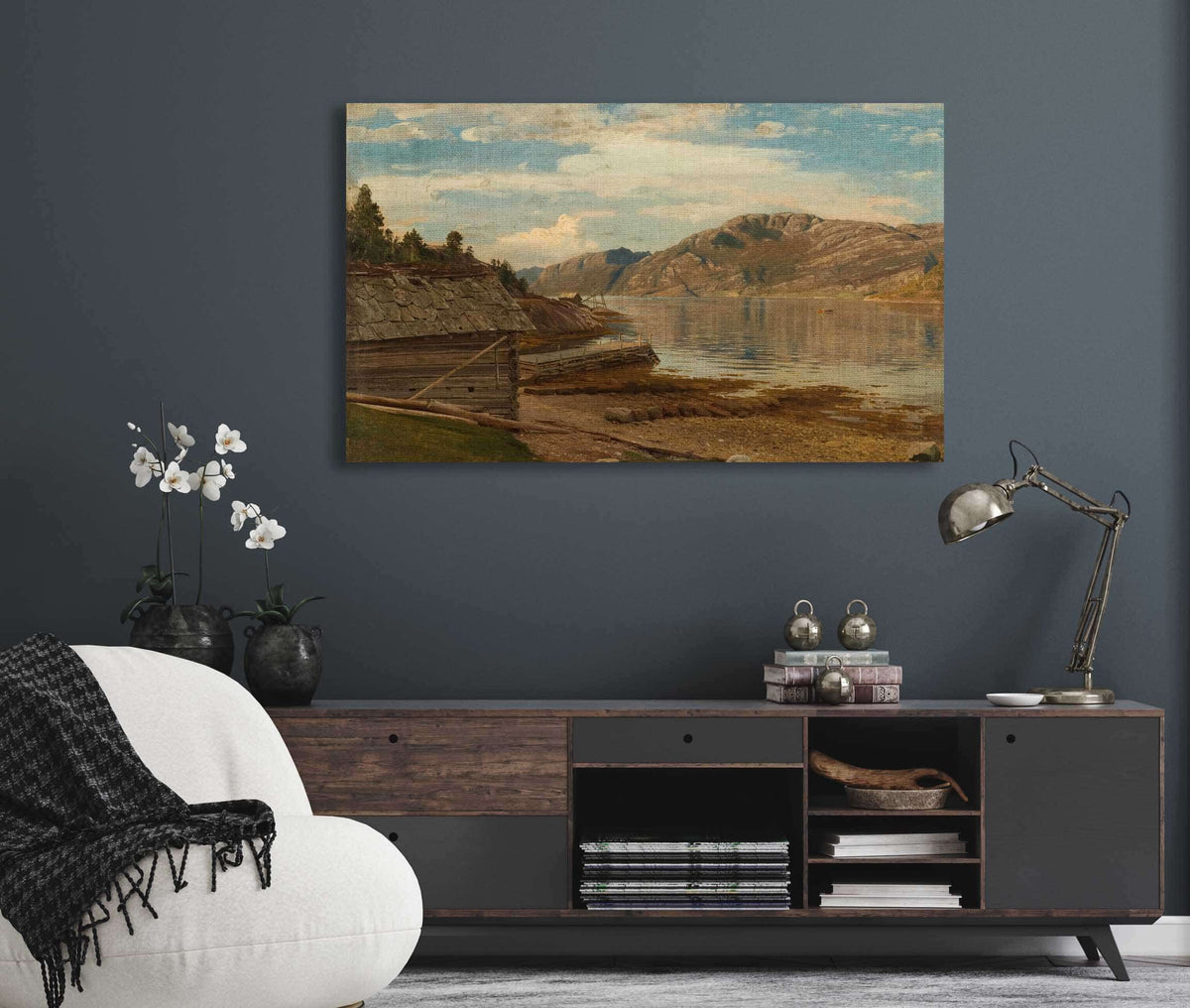 Aften Ved Aenes Kvinnherred By Amaldus Nielsen