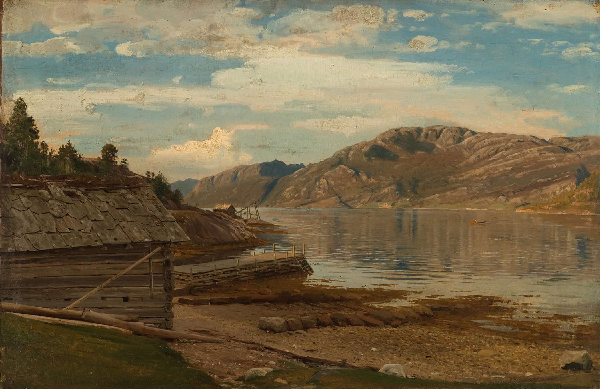 Aften Ved Aenes Kvinnherred By Amaldus Nielsen