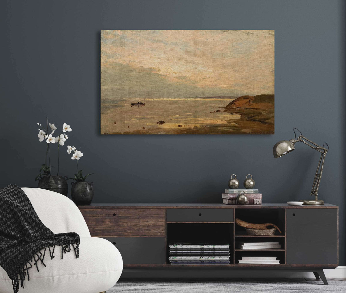 Aften Ved Hvaler By Amaldus Nielsen