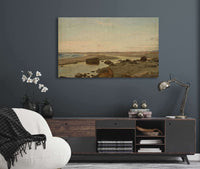 Aften Ved Naerland Jaeren By Amaldus Nielsen