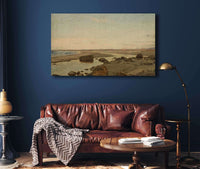 Aften Ved Naerland Jaeren By Amaldus Nielsen