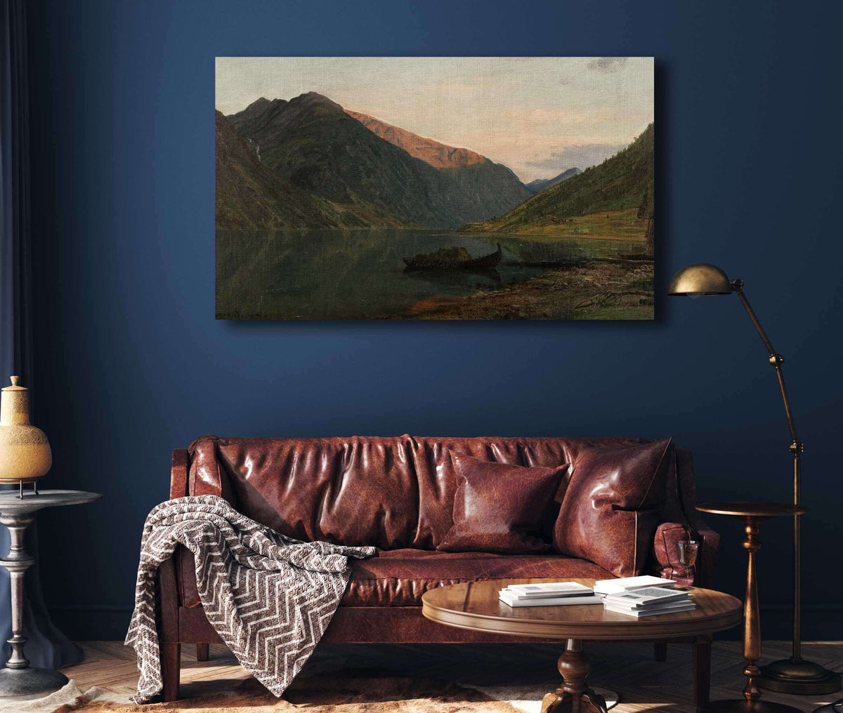 Aftenstemning Fjaerland By Amaldus Nielsen