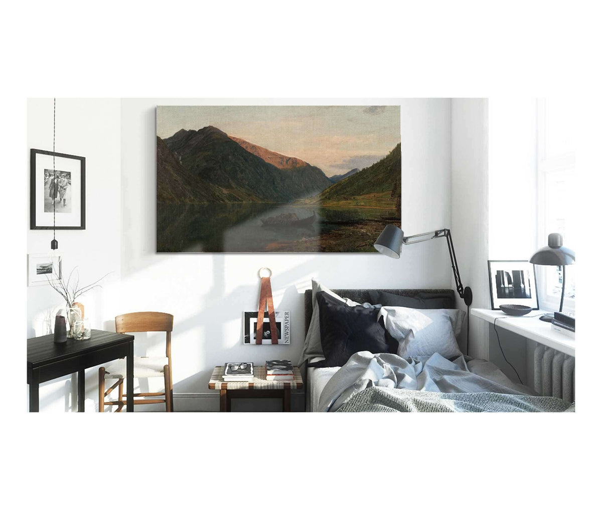 Aftenstemning Fjaerland By Amaldus Nielsen