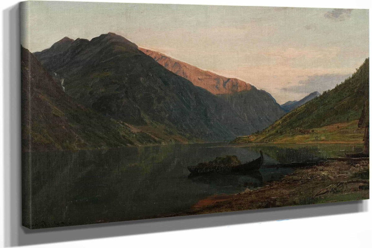 Aftenstemning Fjaerland By Amaldus Nielsen