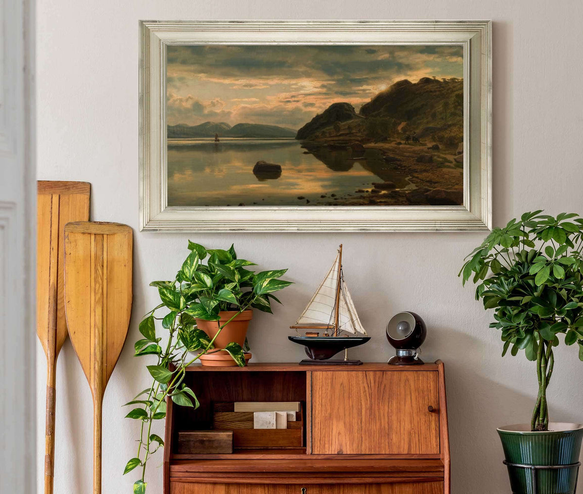 Aftenstemning Skogsfjord Mandal By Amaldus Nielsen