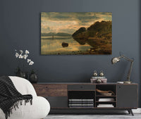 Aftenstemning Skogsfjord Mandal By Amaldus Nielsen