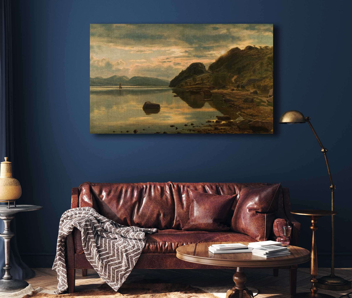 Aftenstemning Skogsfjord Mandal By Amaldus Nielsen