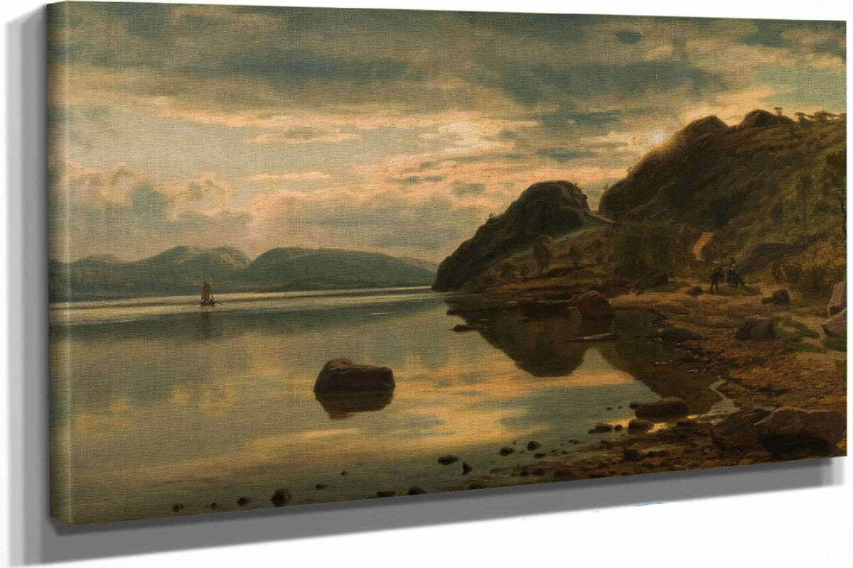 Aftenstemning Skogsfjord Mandal By Amaldus Nielsen