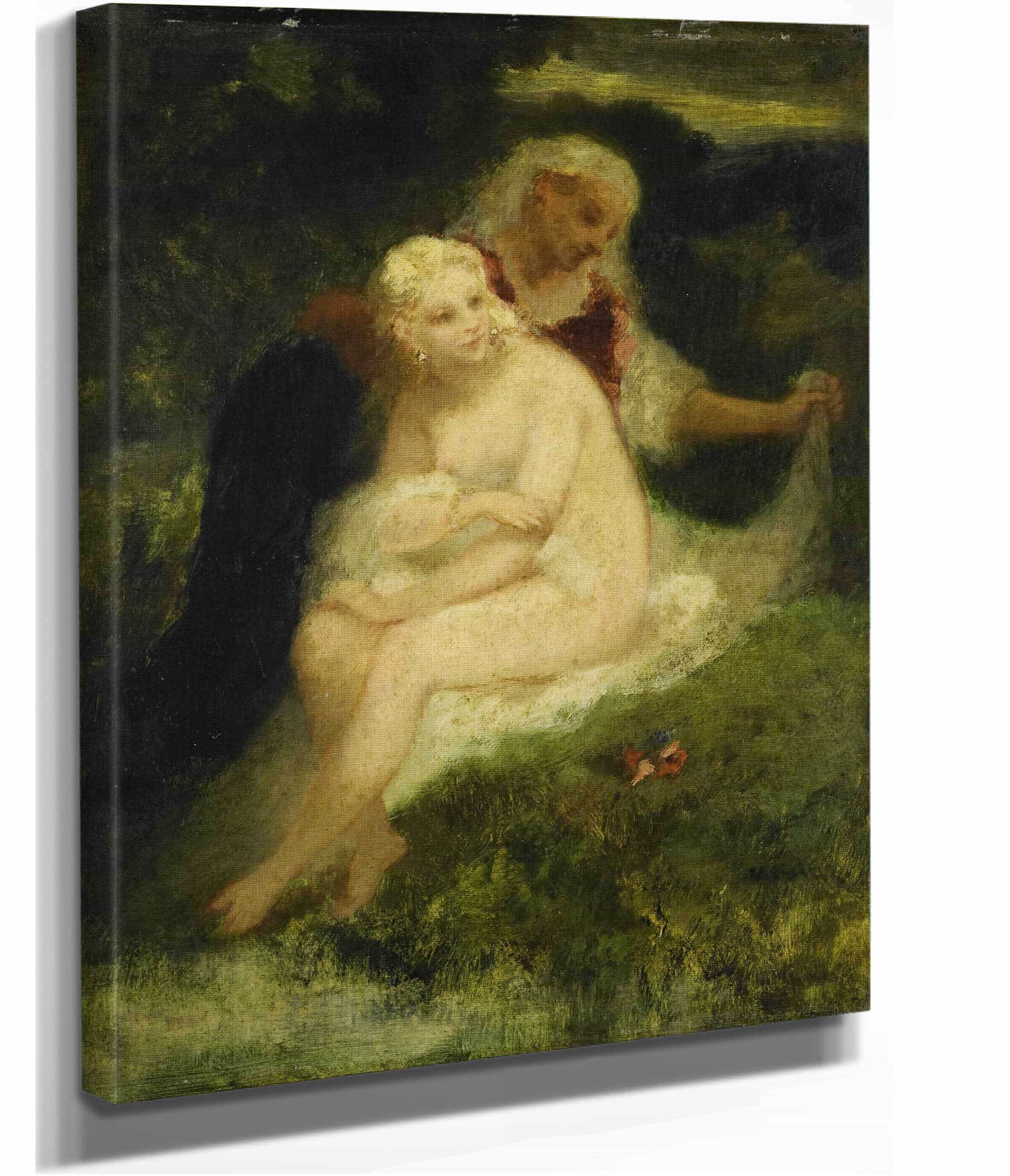 After The Bath  by Narcisse Virgile Diaz De La Pena