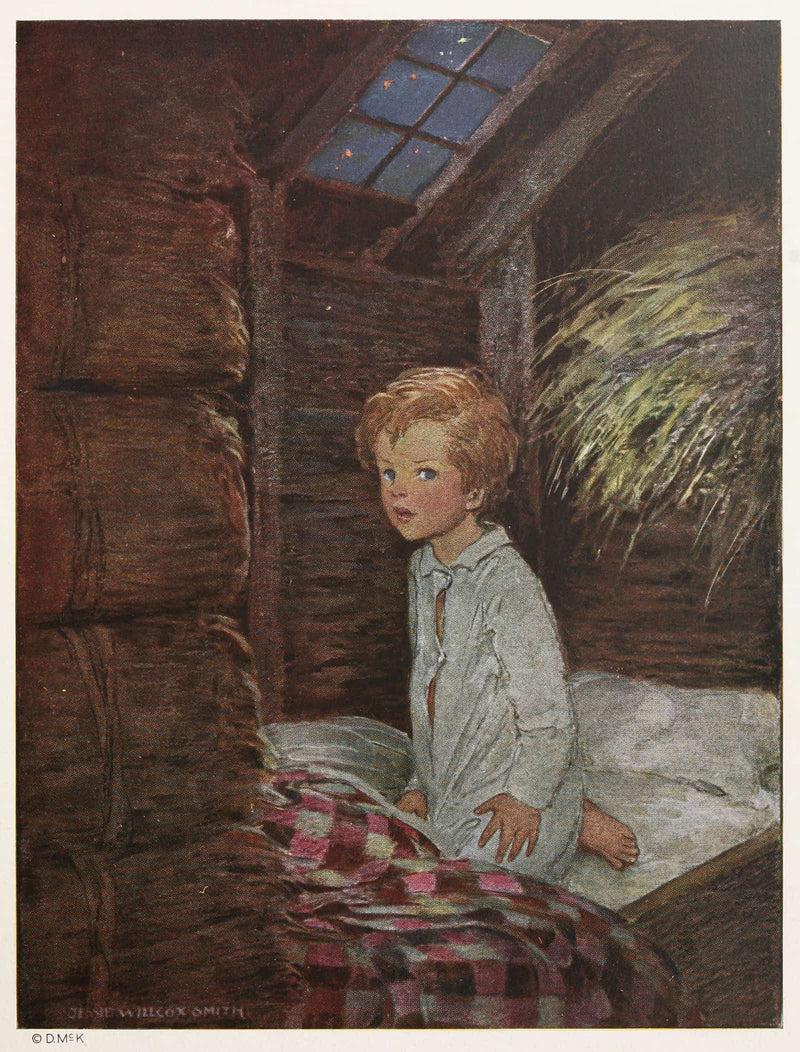 Against This He Laid His Ear And Then He Heard The Voice Quite Distinctly by Jessie Willcox Smith