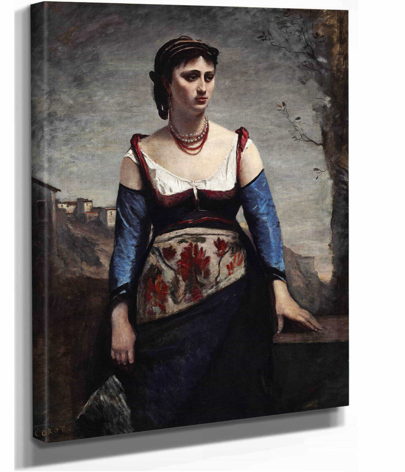 Agostina by Jean Baptiste Camille Corot