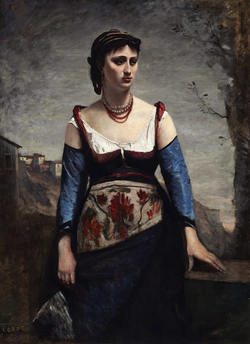 Agostina by Jean Baptiste Camille Corot