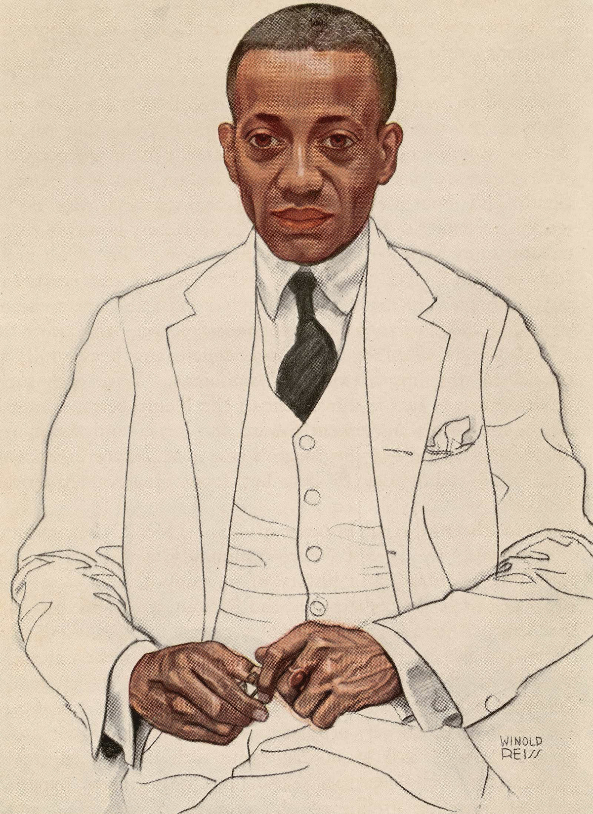 Alain Locke by Winold Reiss