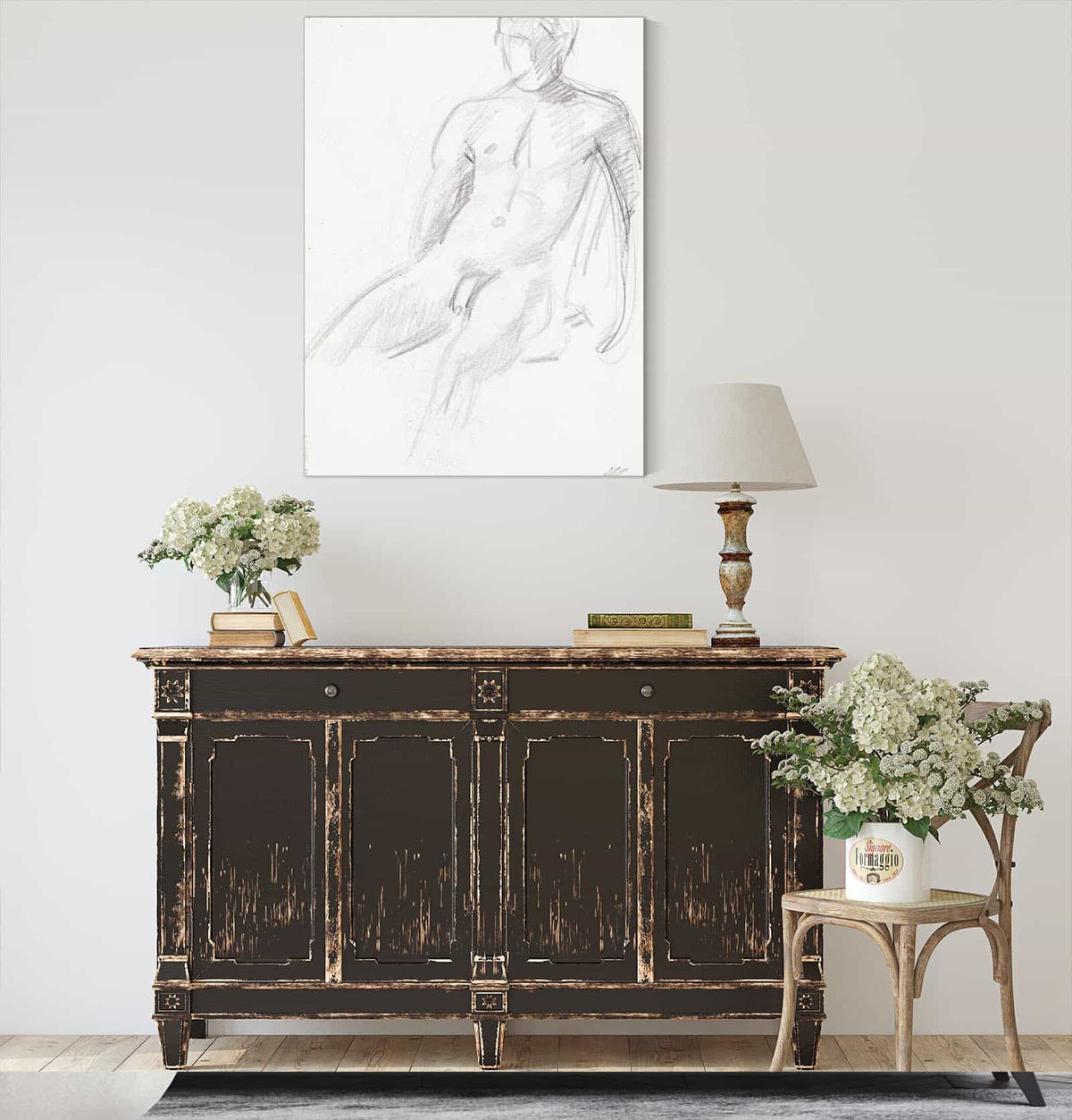 Alaston Mies Luonnos  by Magnus Enckell