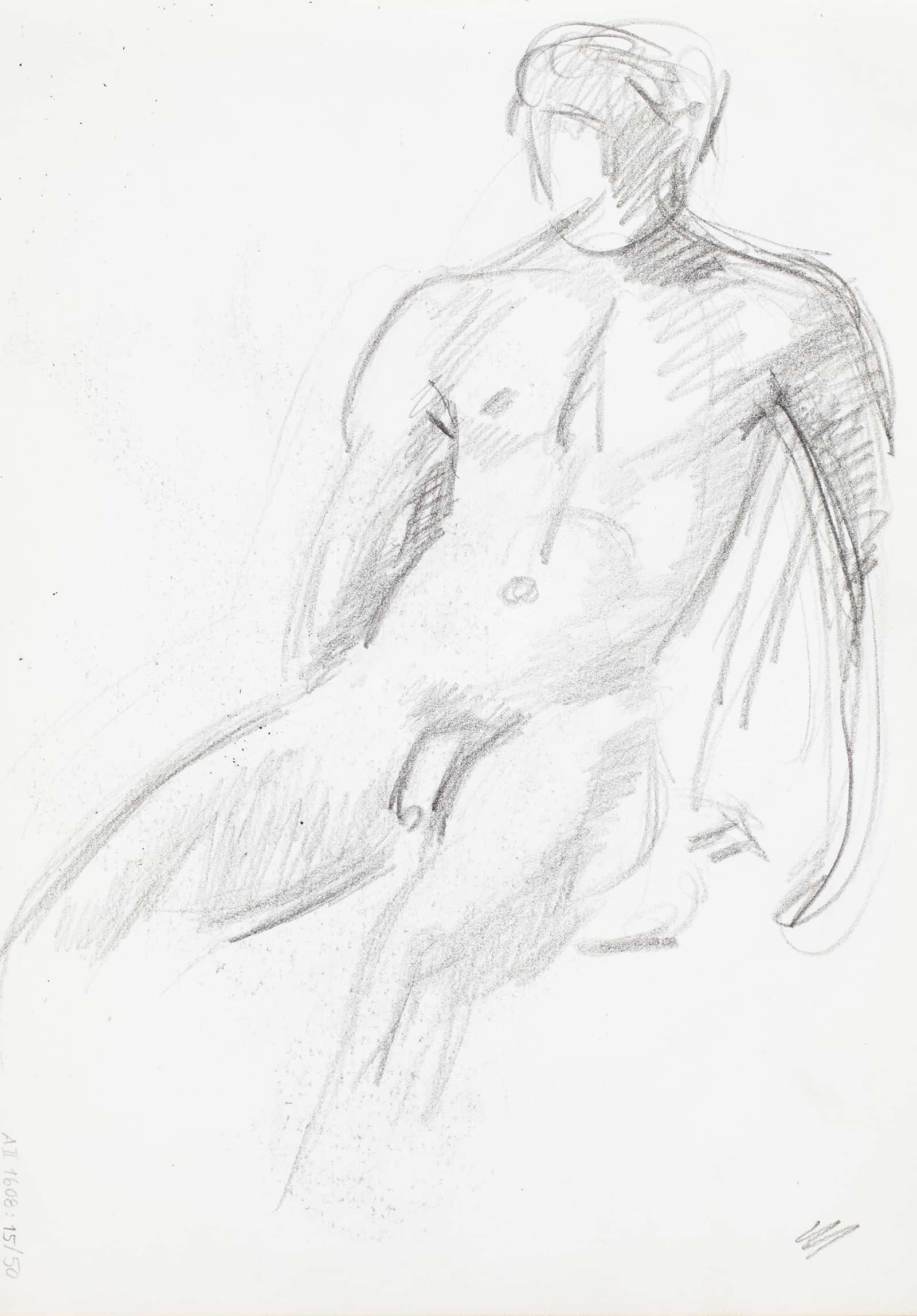 Alaston Mies Luonnos  by Magnus Enckell