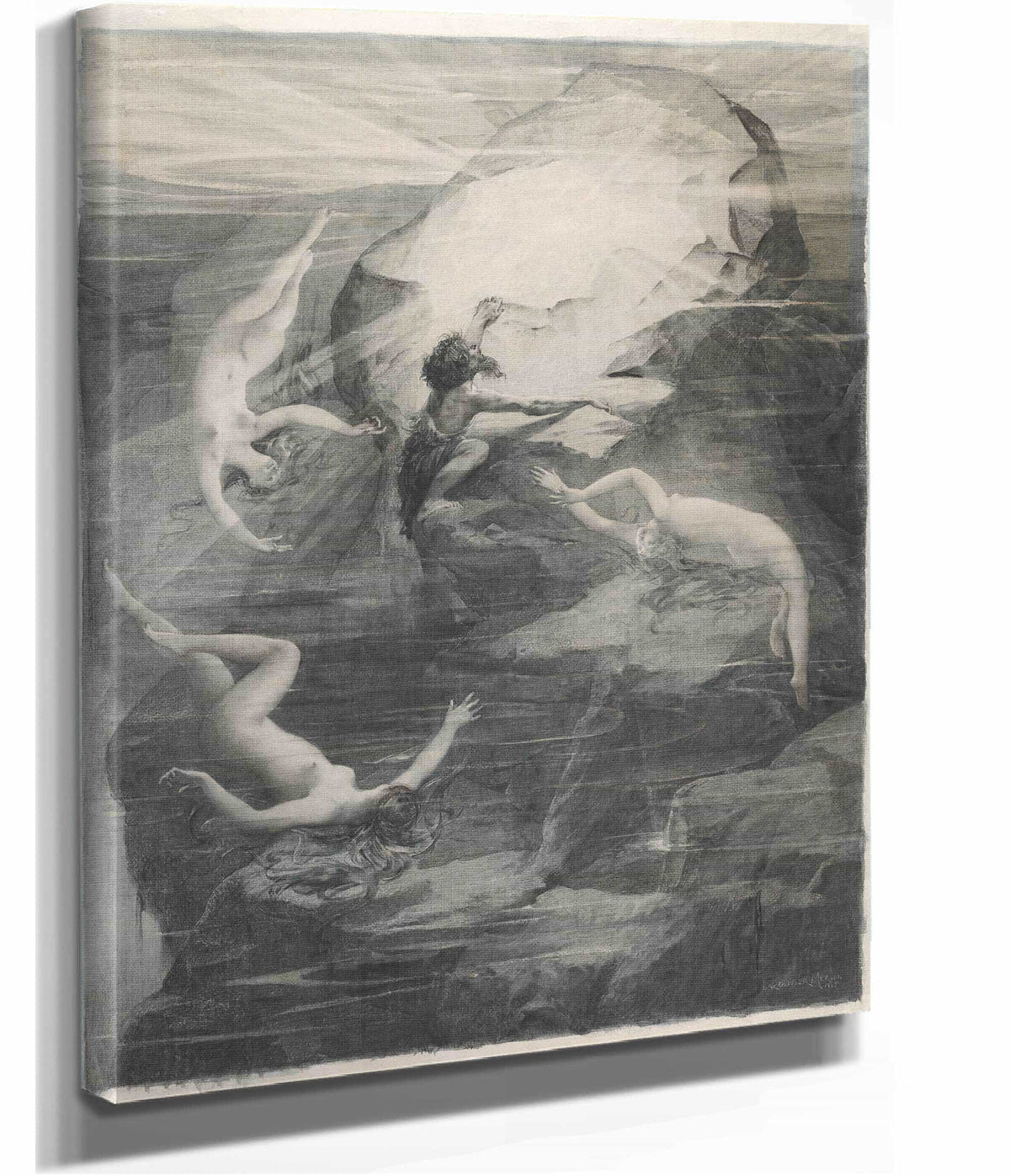 Alberich And The Rhinemaidens by Luc Olivier Merson