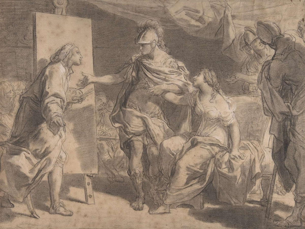 Alexander The Great Offering His Concubine Campaspe To The Painter Apelles by Gaetano Gandolfi