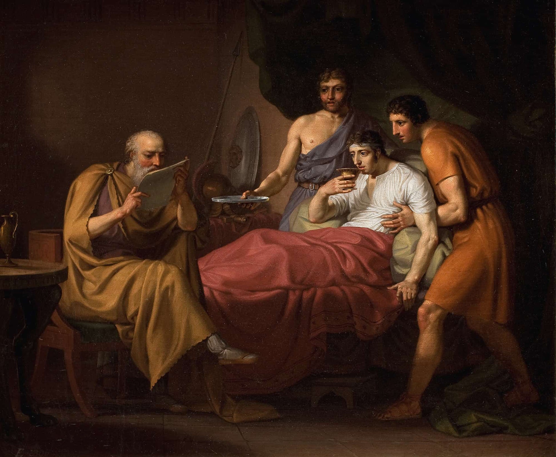 Alexander The Great On His Sickbed by Christoffer Wilhelm Eckersberg