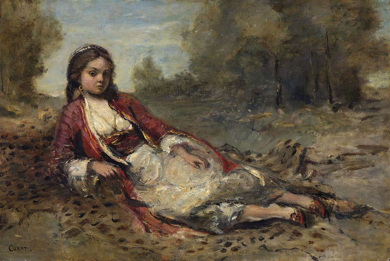 Algerienne by Jean Baptiste Camille Corot