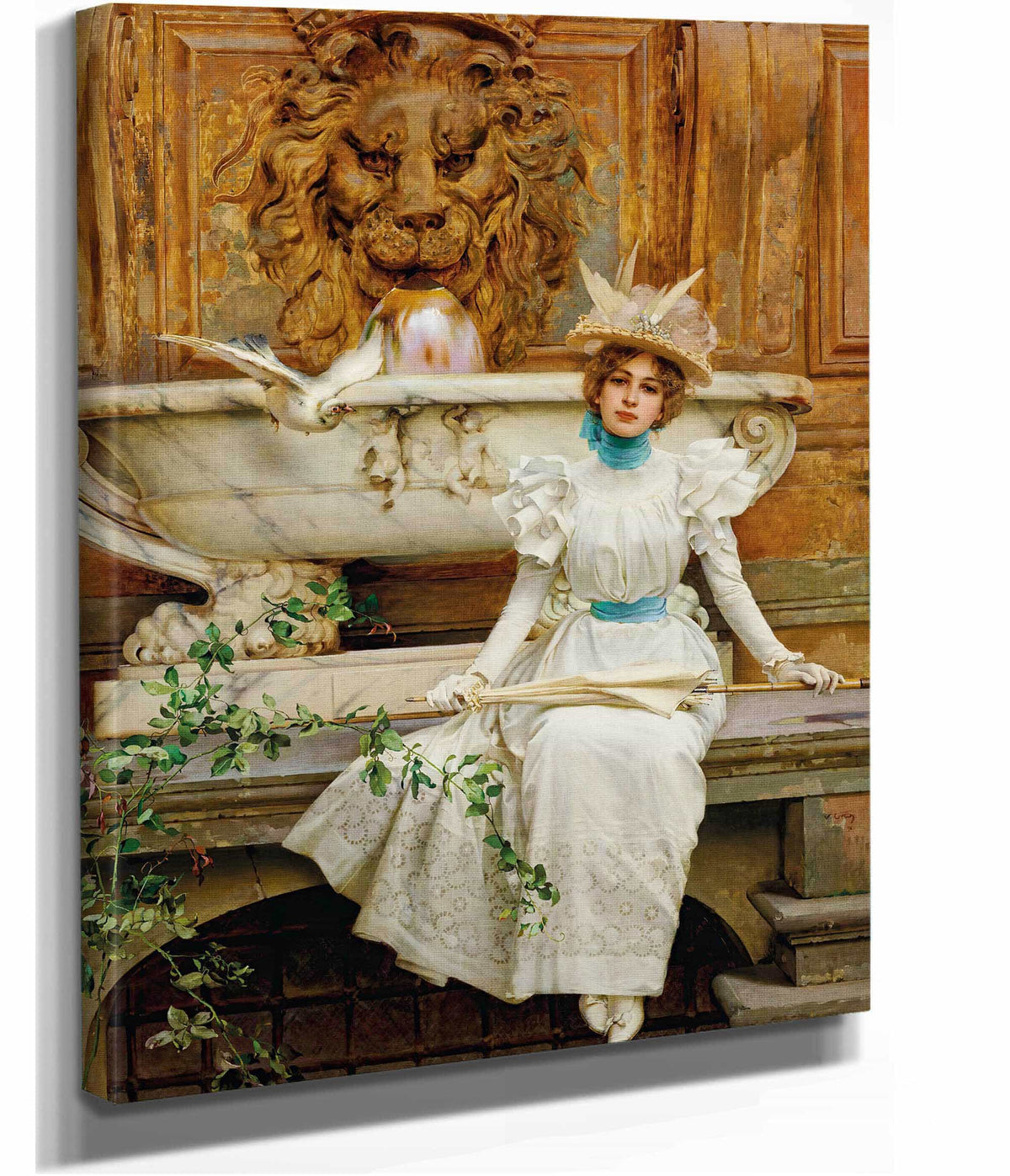 Alla Fontana Le Due Colombe by Vittorio Matteo Corcos