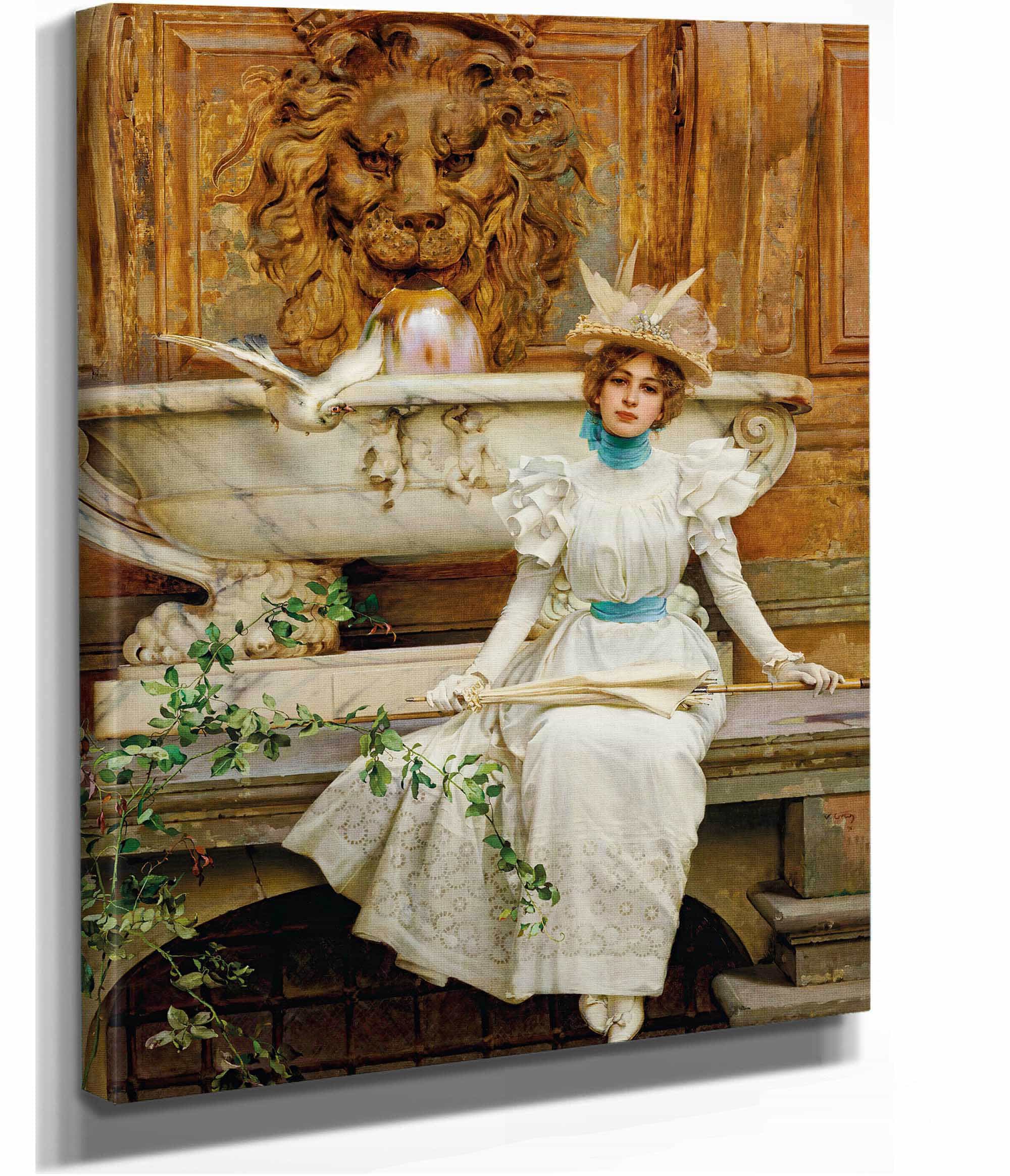 Alla Fontana Le Due Colombe by Vittorio Matteo Corcos
