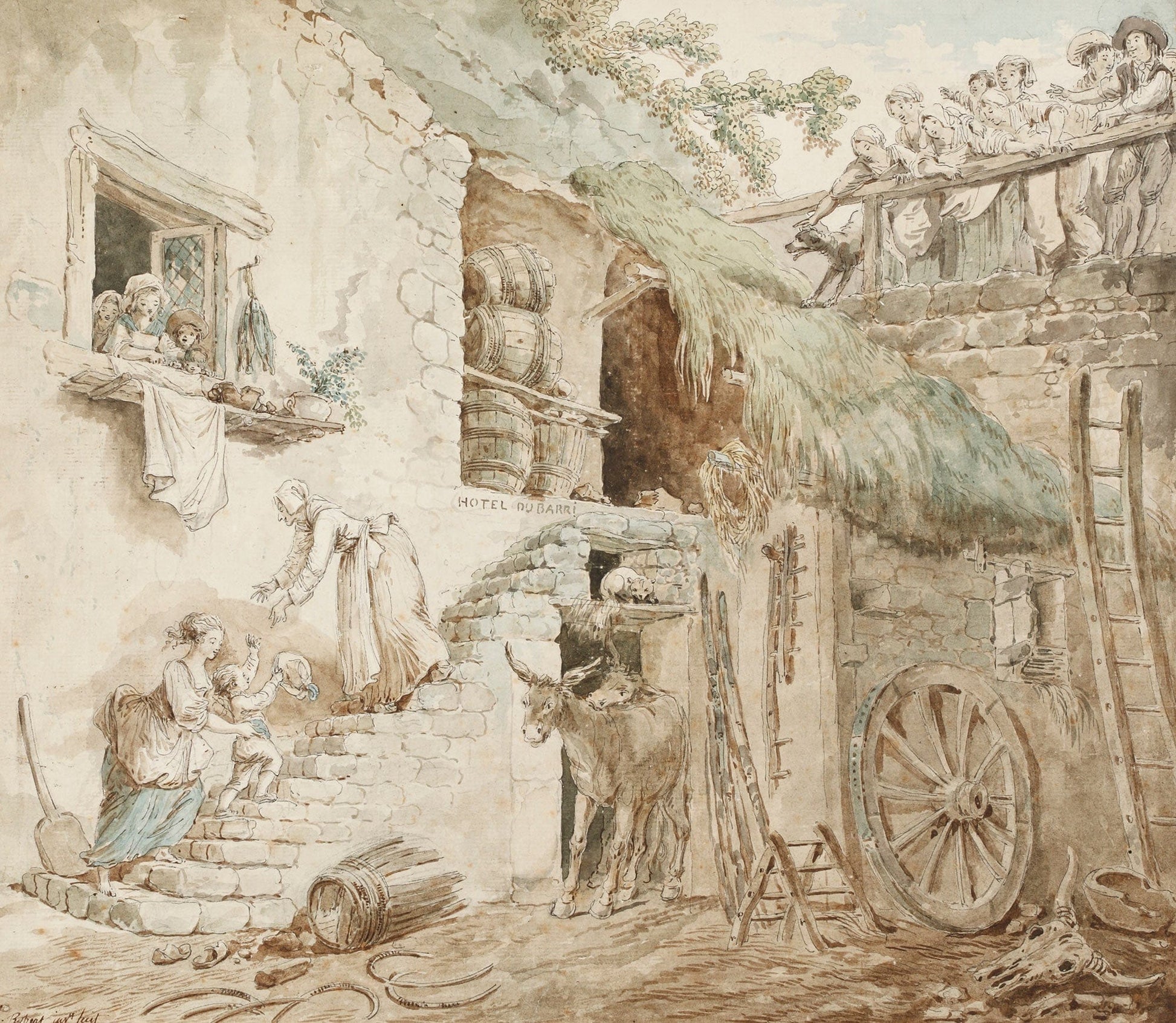 Allegorie De La Chute De La Famille Du Barry by Hubert Robert