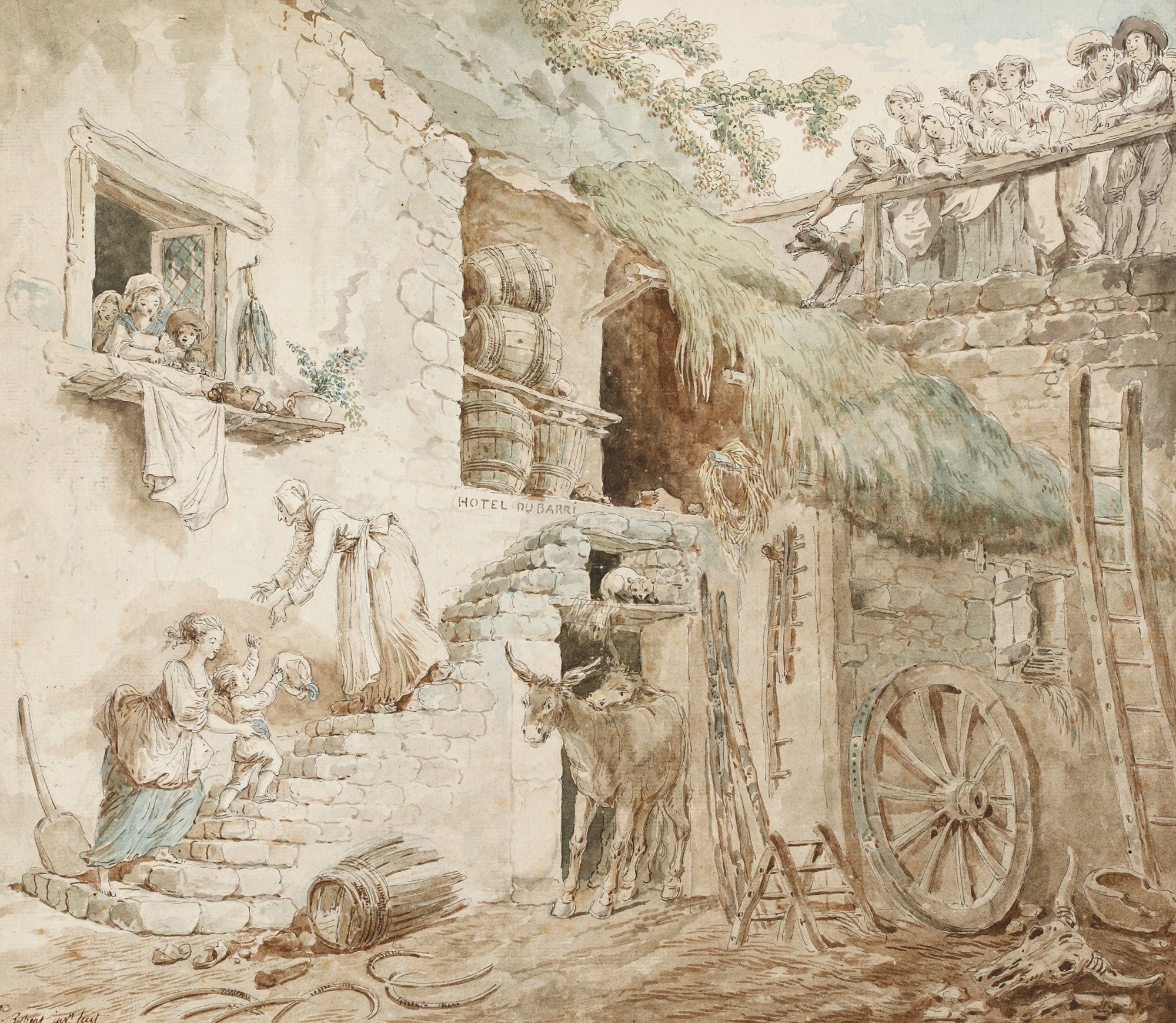 Allegorie De La Chute De La Famille Du Barry by Hubert Robert
