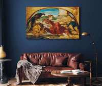 Allegorische Figur Mit Lowe Und Pfau by Hans Canon