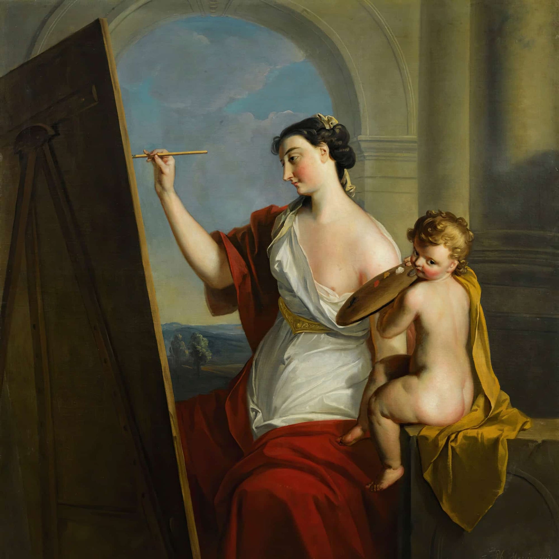 Allegory Of Painting by Philippe Mercier
