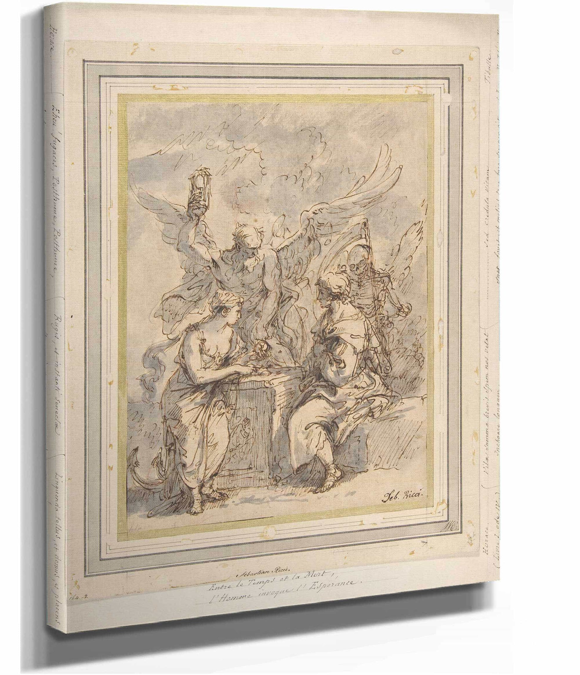 Allegory With Figures Of Hope Time And Death   by Sebastiano Ricci