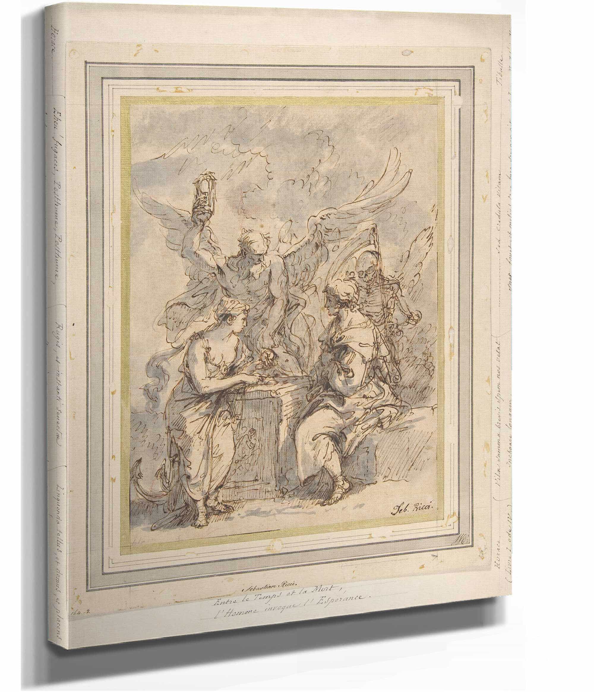 Allegory With Figures Of Hope Time And Death   by Sebastiano Ricci