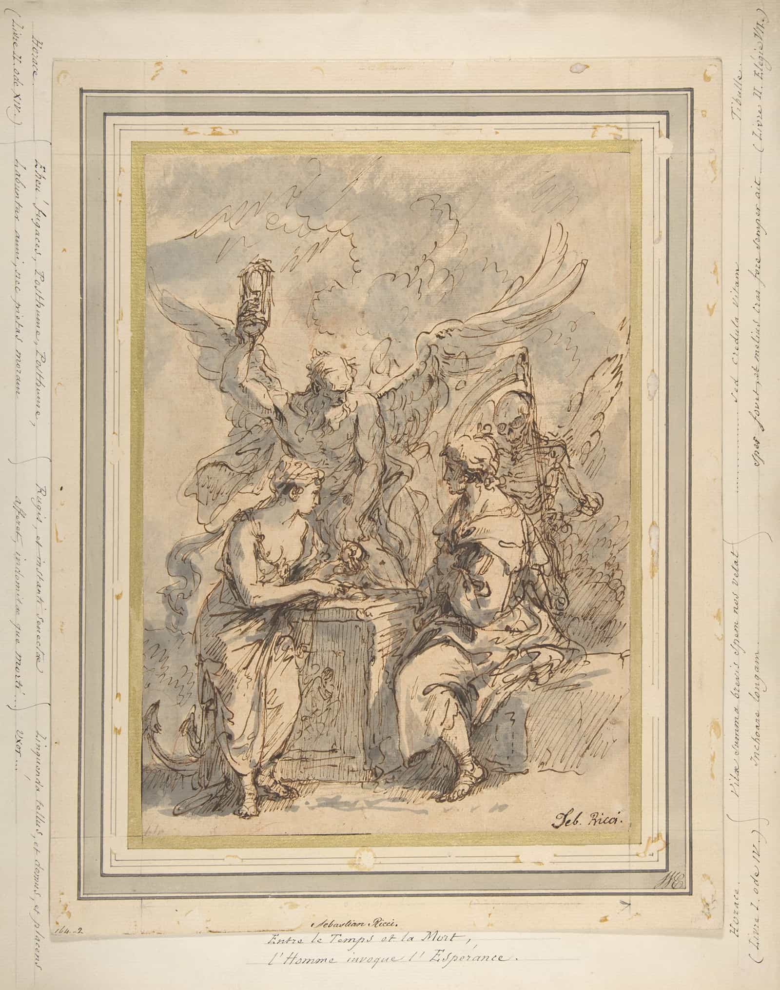 Allegory With Figures Of Hope Time And Death   by Sebastiano Ricci