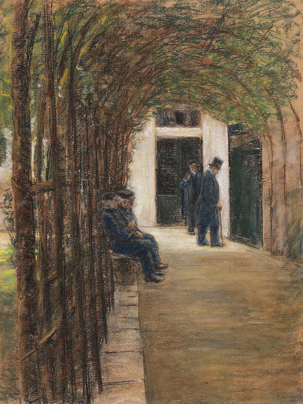 Altmannerhaus In Amsterdam Garten Im Brentanostift In Amsterdam by Max Liebermann