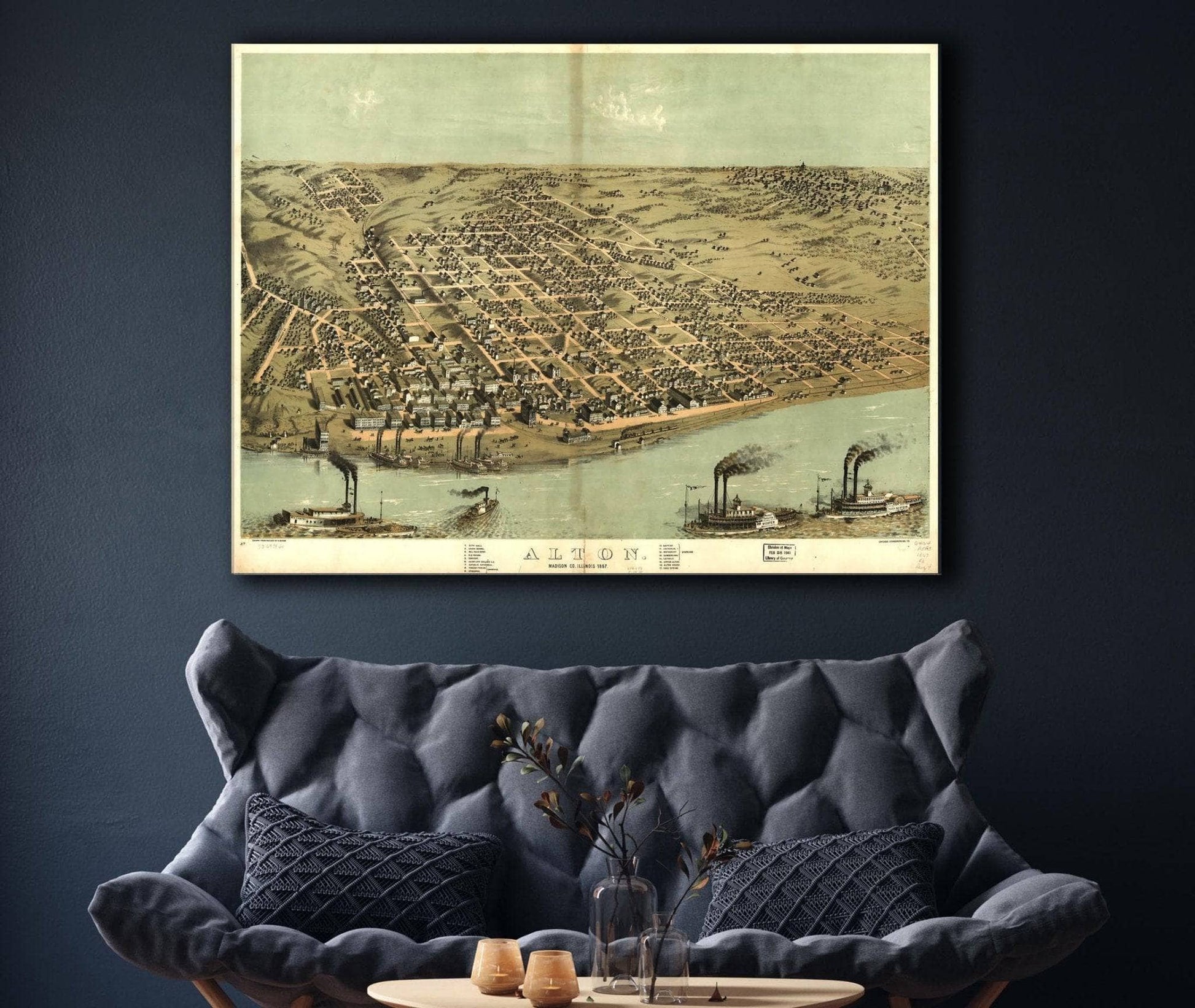 Alton Madison Co Illinois 1867 State of Illinois