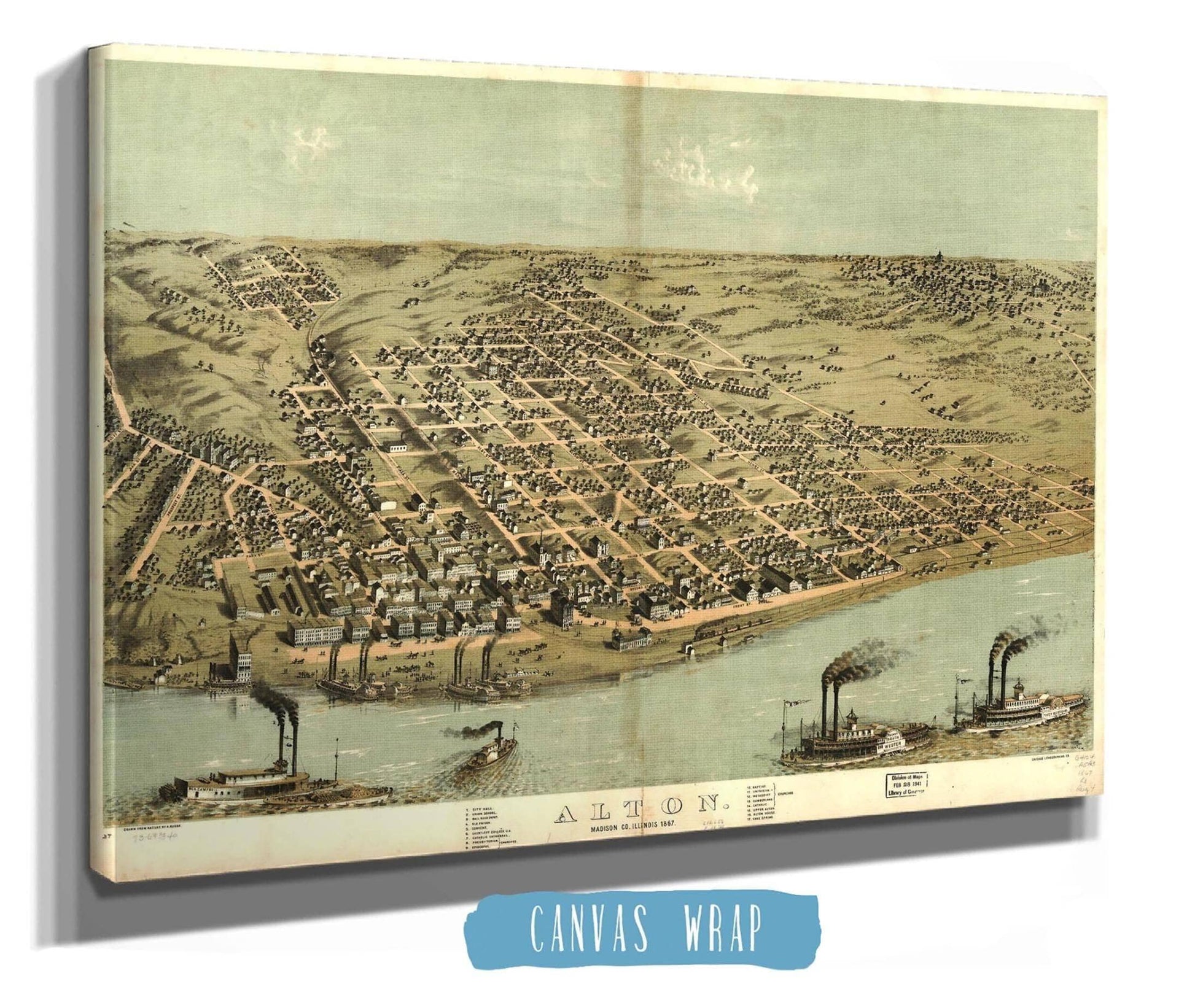 Alton Madison Co Illinois 1867 State of Illinois